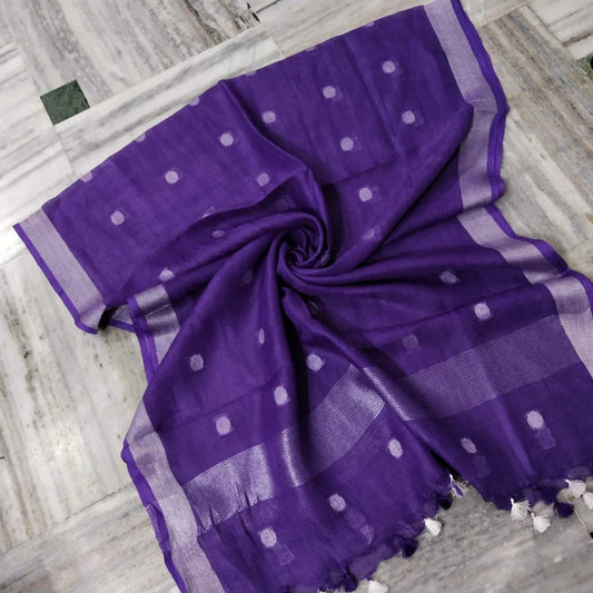 handwoven pure linen dupatta