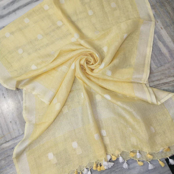  Linen Dupatta Online - Desi Weaves