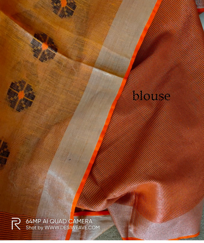 Pure Linen Saree Online -Desi Weave