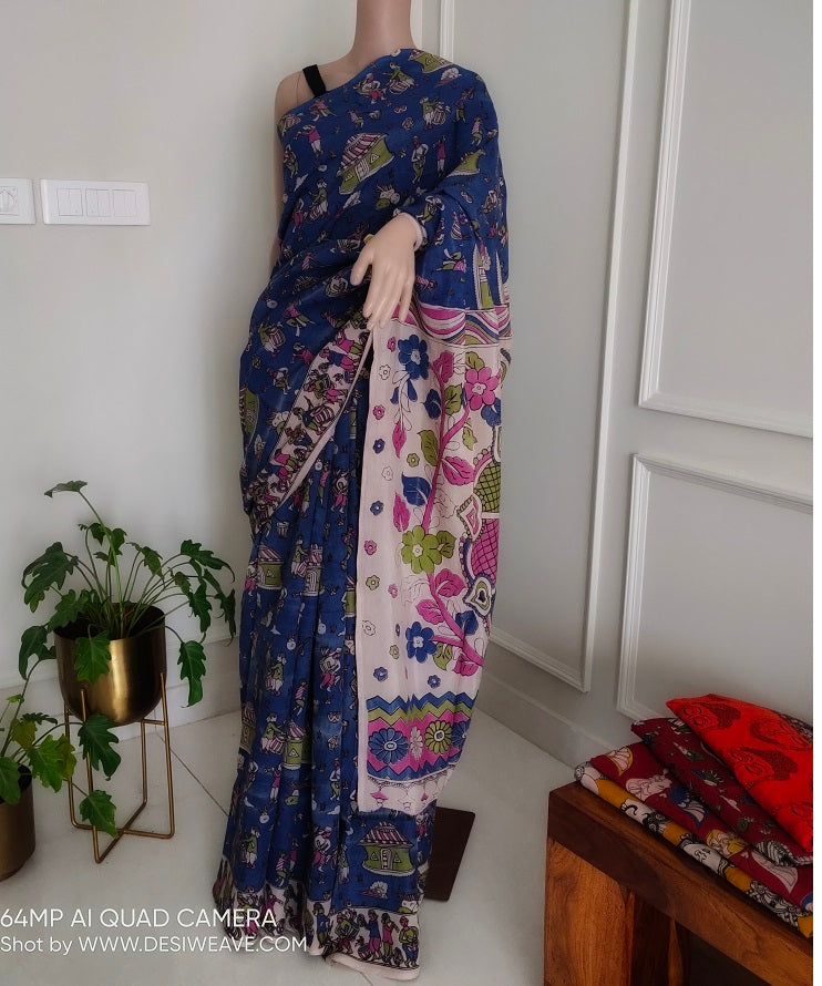 kalamkari silk saree