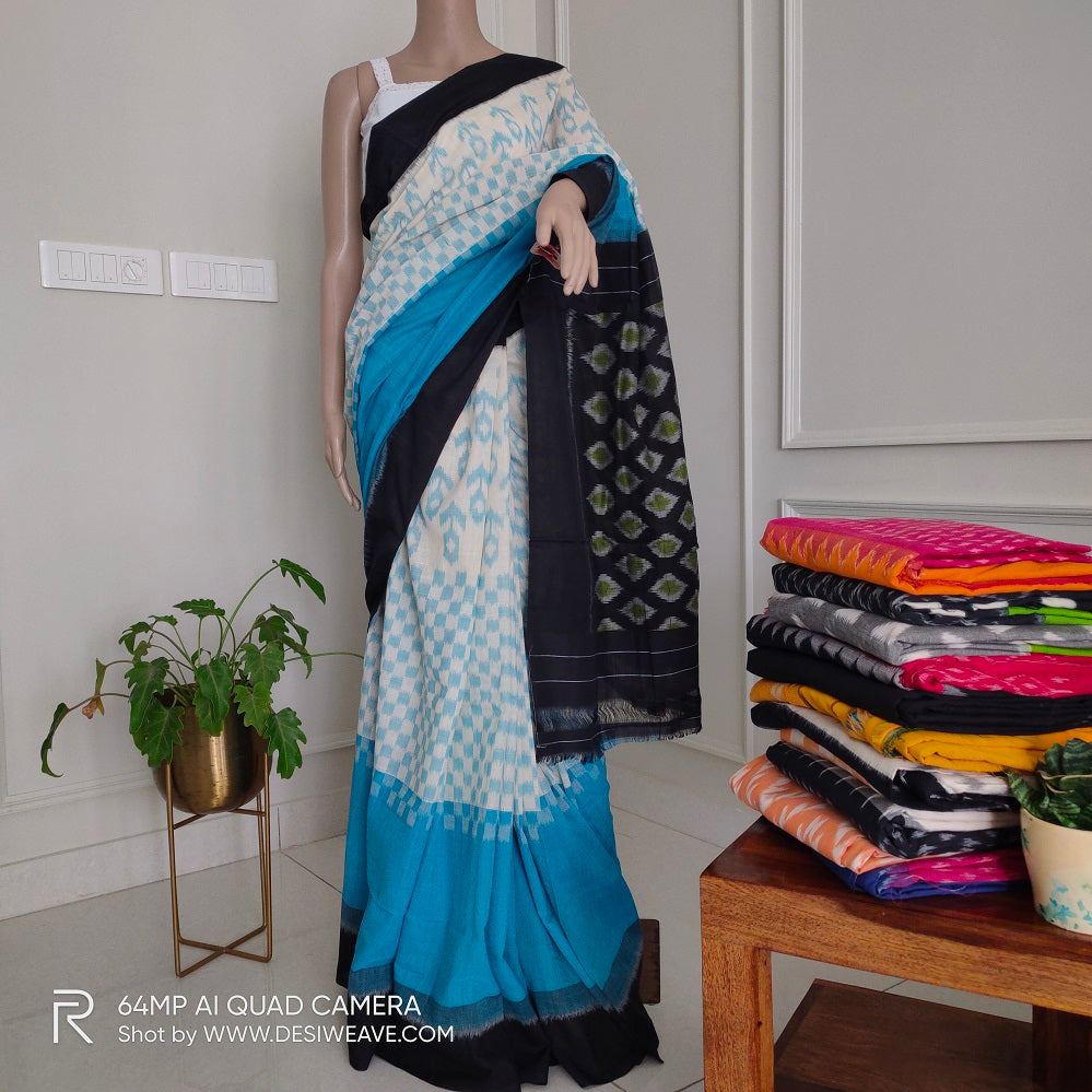 Ikkat cotton saree by desiweave 