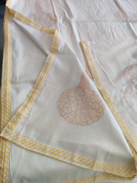 Marigold Handblock Printed Cotton Single Dohar