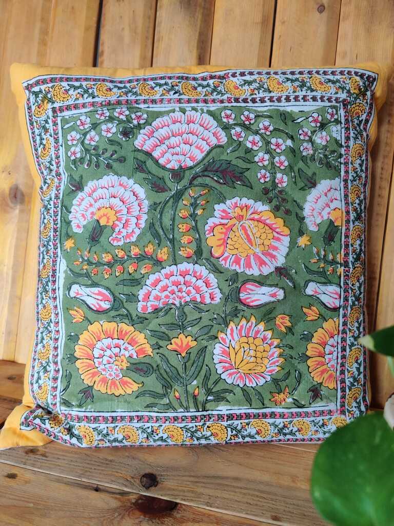 Block Print Cotton Cushion Cover Buy Online - Desi Weaves