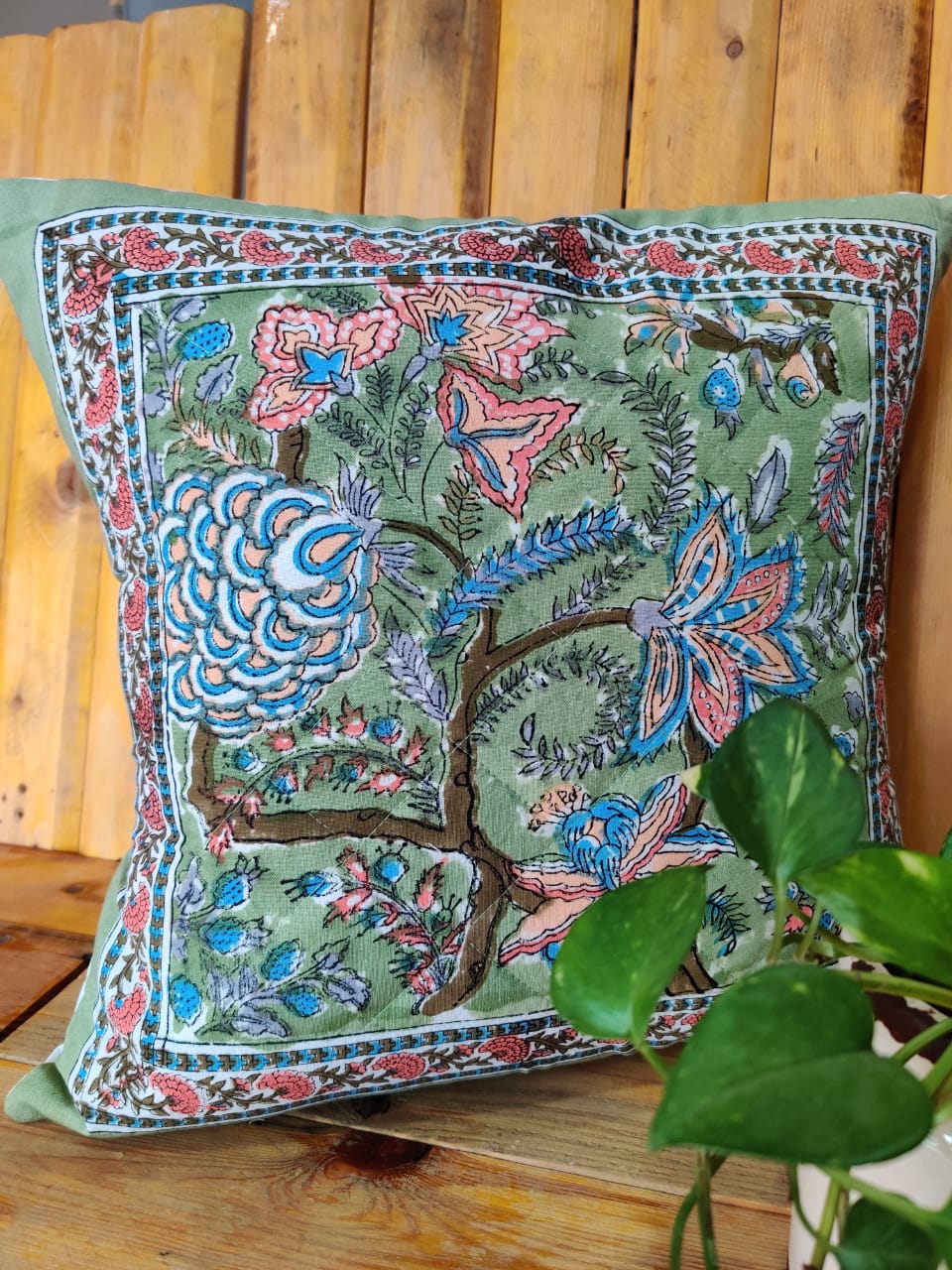 Block Print Cotton Cushion Cover Buy Online - Desi Weave