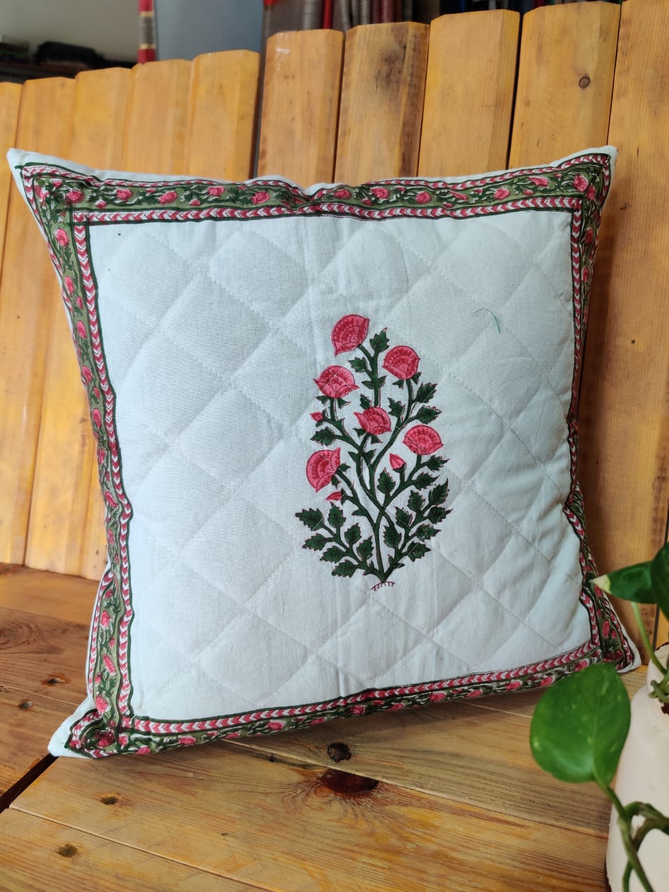 Block Print Cotton Cushion Cover Buy Online - Desi Weave