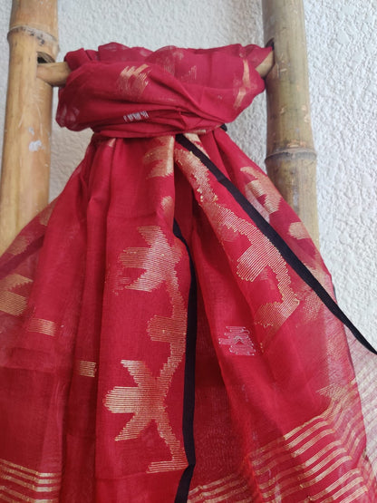  Cotton Jamdani  Dupatta - Desi Weaves