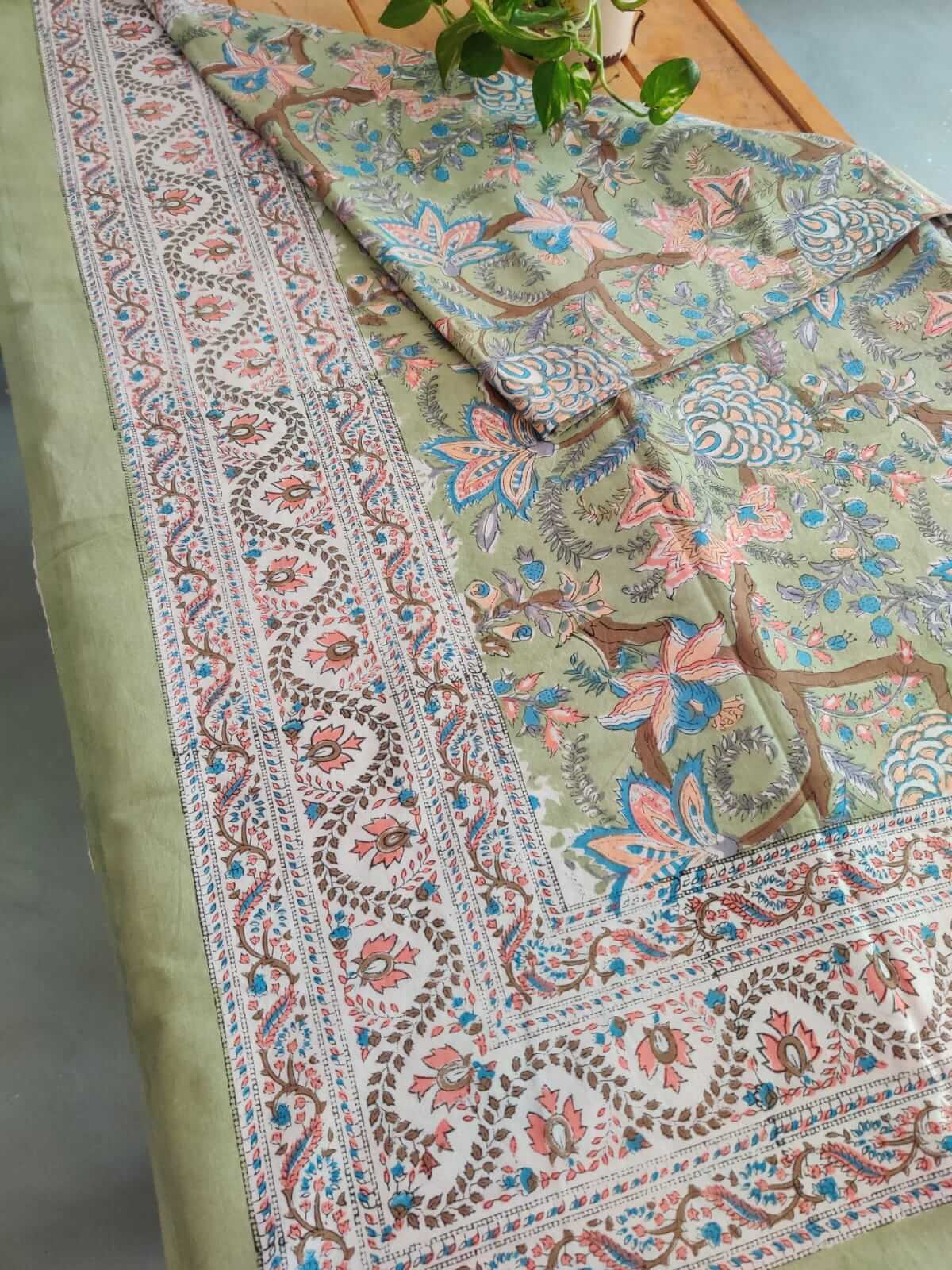 Block Print Cotton Table Cover - Desi Weaves