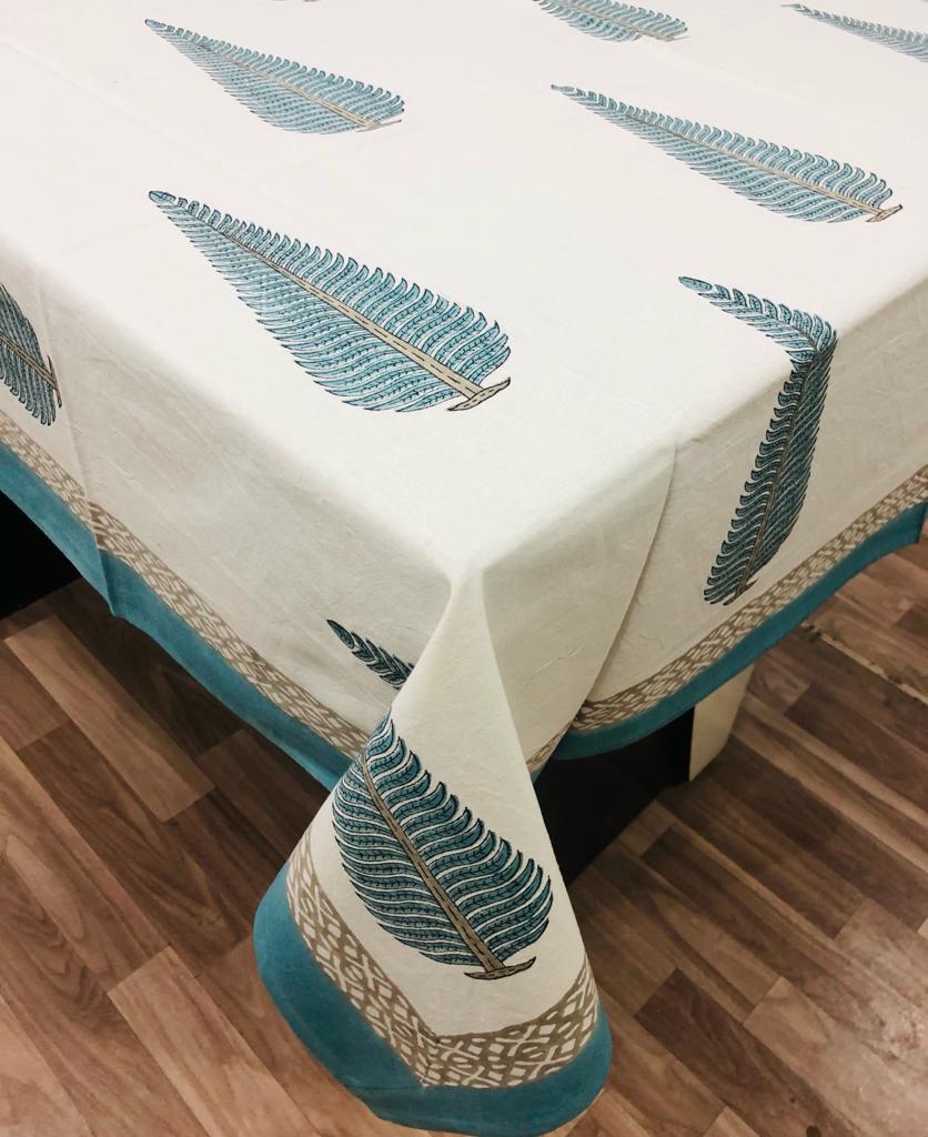 Block Printed Cotton Table Cover - Desi Weaves