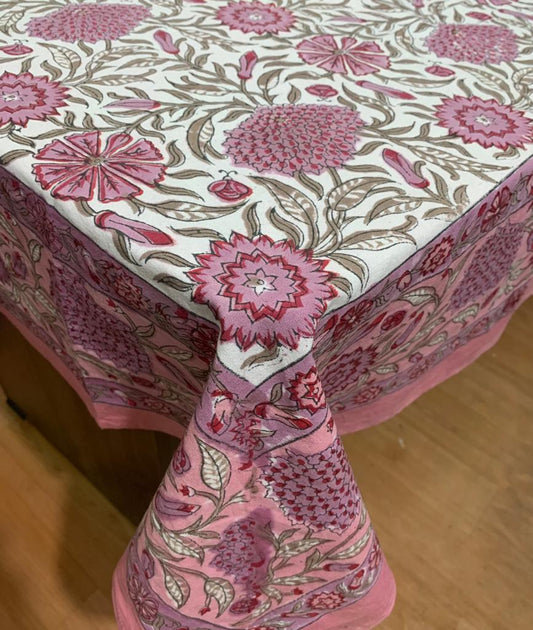 Block Printed Cotton Table Cover - Desi Weaves