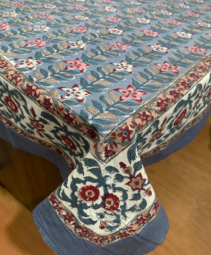 Block Printed Cotton Table Cover - Desi Weaves