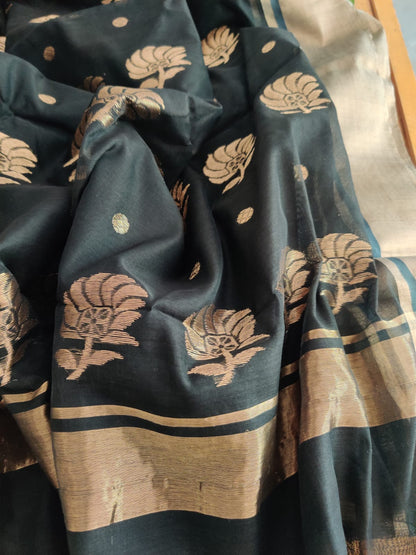 Chanderi handwoven online - Desi Weave