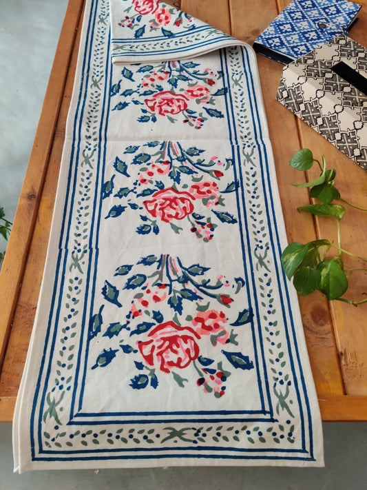 Khush Hand Block Printed Cotton Table Runner