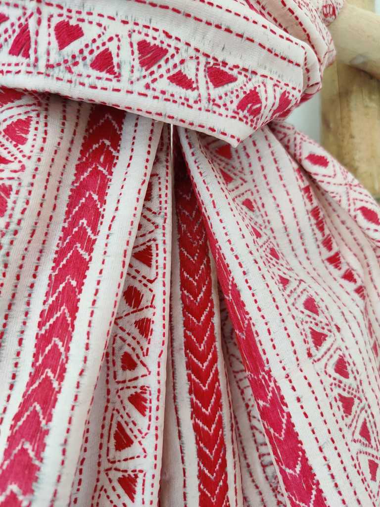 Kantha Silk Dupatta - Desi Weaves